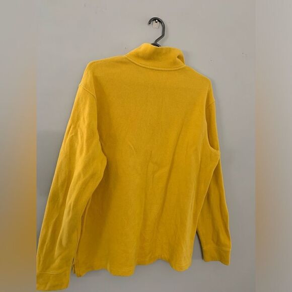 Polo Ralph Lauren Quarter Zip Sweater Long Sleeve Pullover Yellow Soft Size M - Picture 6 of 10